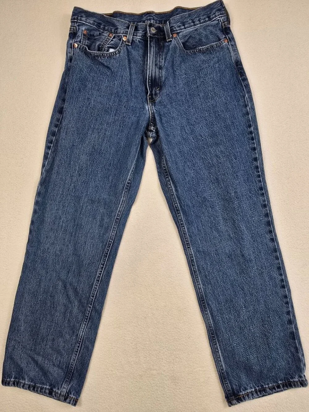 Levis 550 Mens Relaxed Fit Jeans W34 L30 100% Cotton Blue Denim
